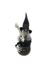 Tabletop Witch with Cauldron